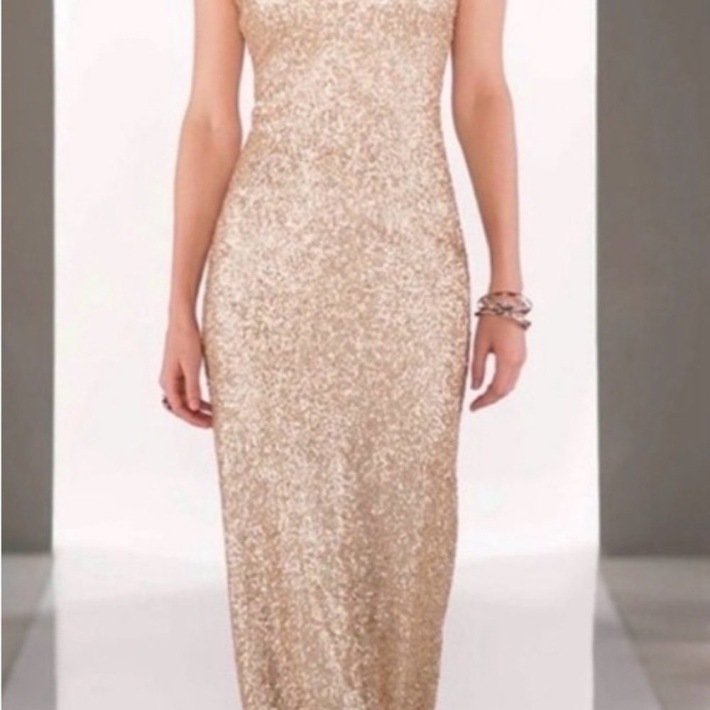 SORELLA VITA Champagne Sequin Gown
